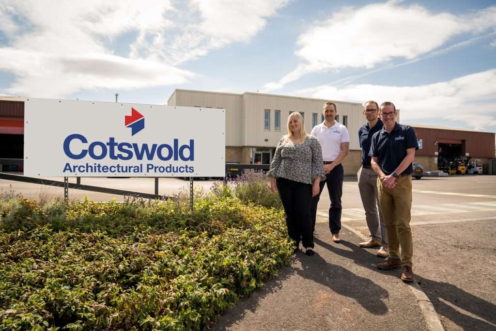 Cotswold Architectural Products team stood outside the office